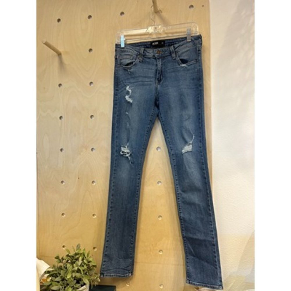 Just Black SF18 Blue Distressed Straight Leg Slim Fit Denim Jeans Size 29 - Picture 2 of 6